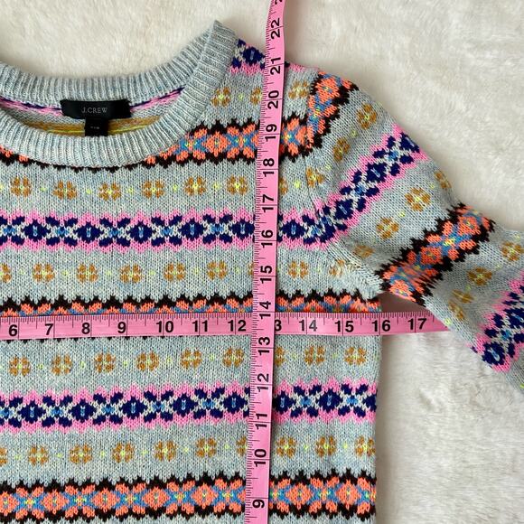 J. Crew Wool Fair Isle Sweater Size XXS - Picture 3 of 5